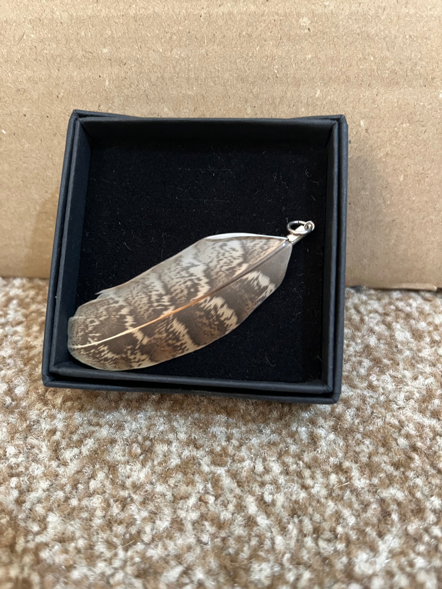 Hen Feather Pendant - Sample