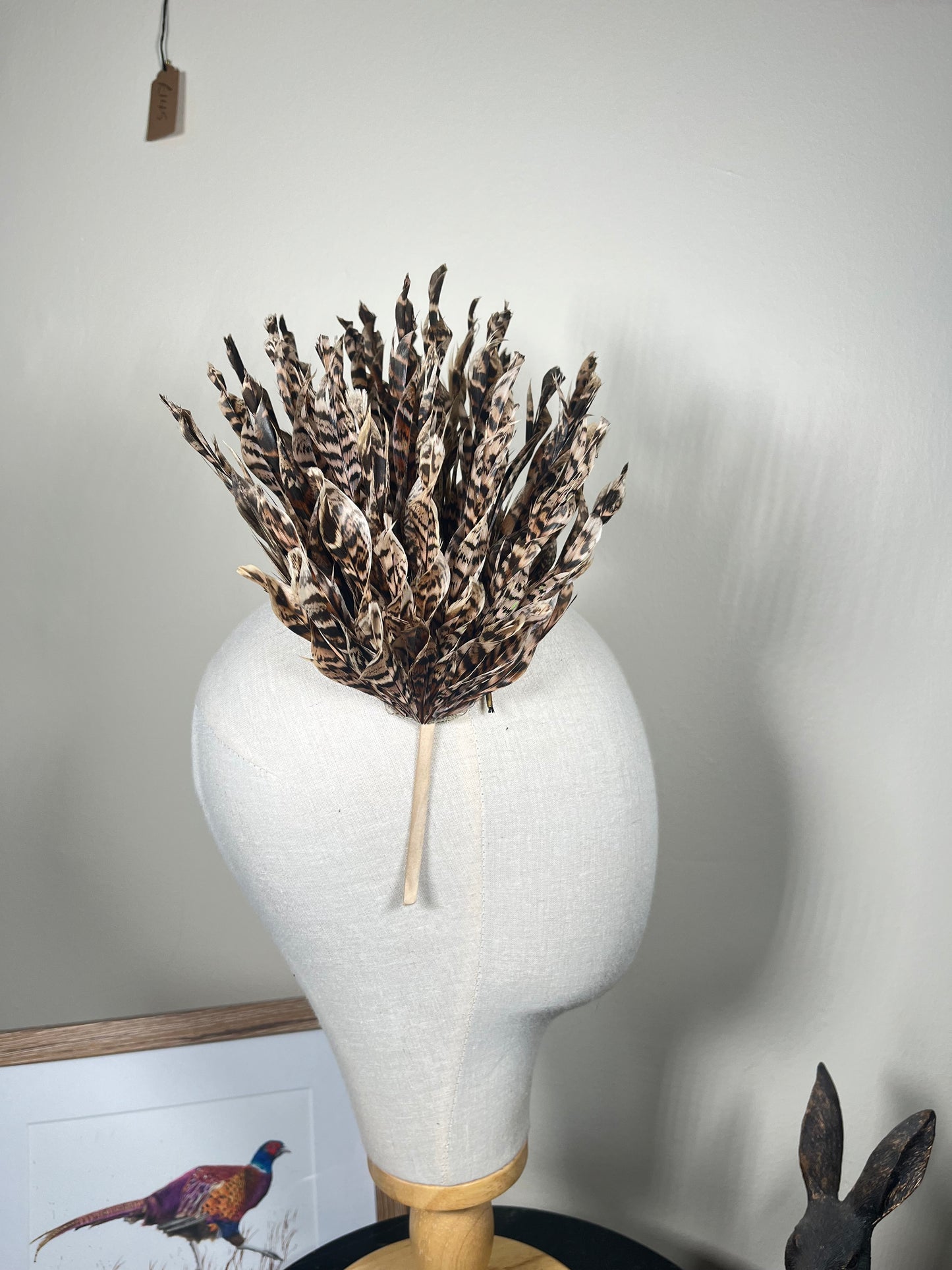 Hen Pheasant Twist Feather Fascinator