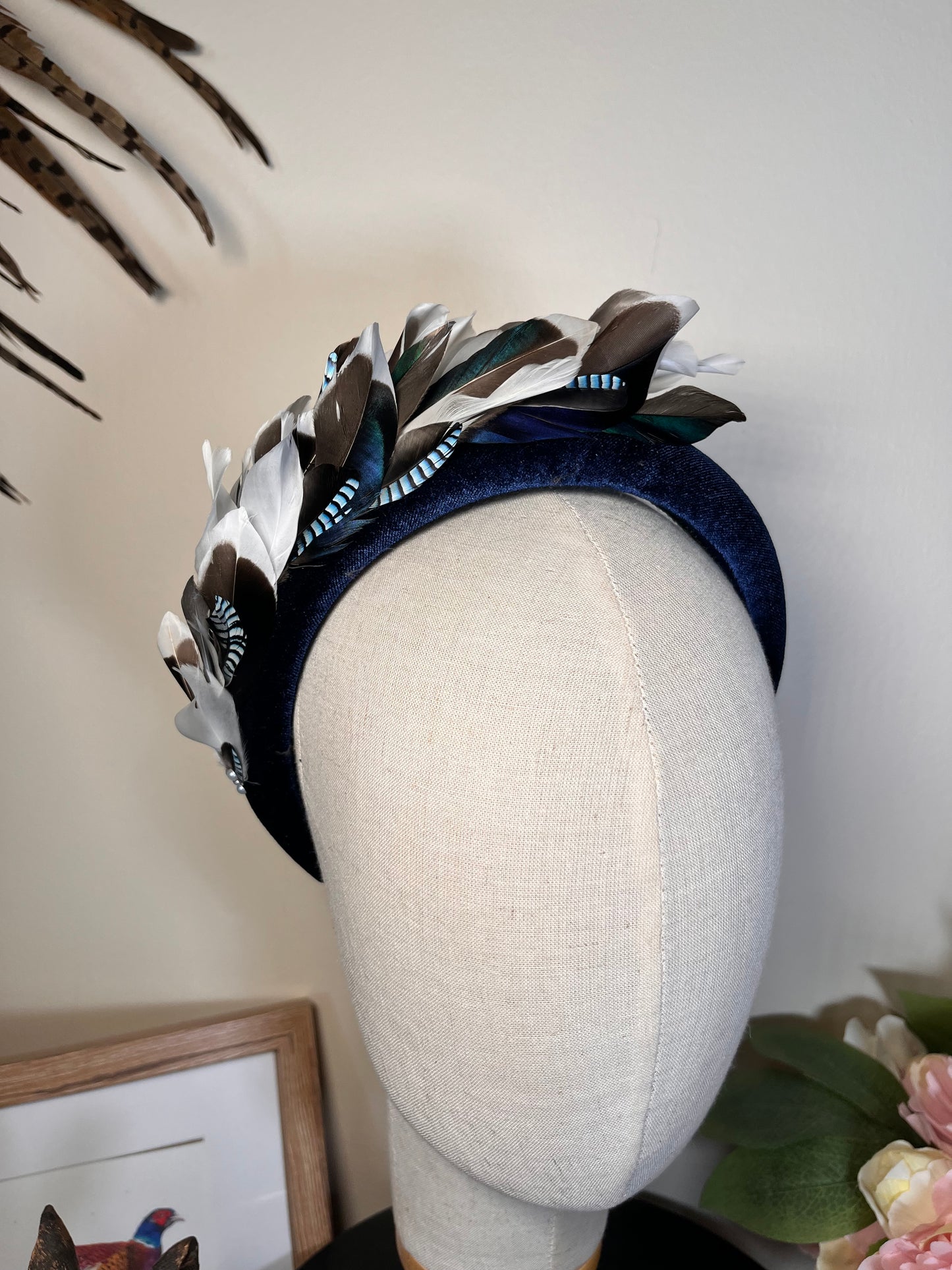 Duck Feather and Jay Velvet Alice Band