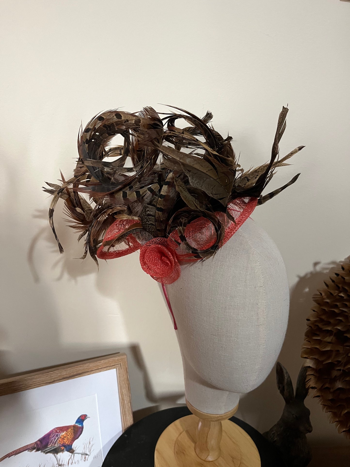 Pheasant Feather Fascinator - Sample