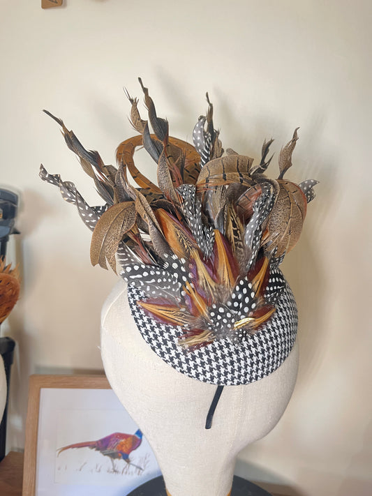 Pheasant and Guinea Fowl Feather Fascinator