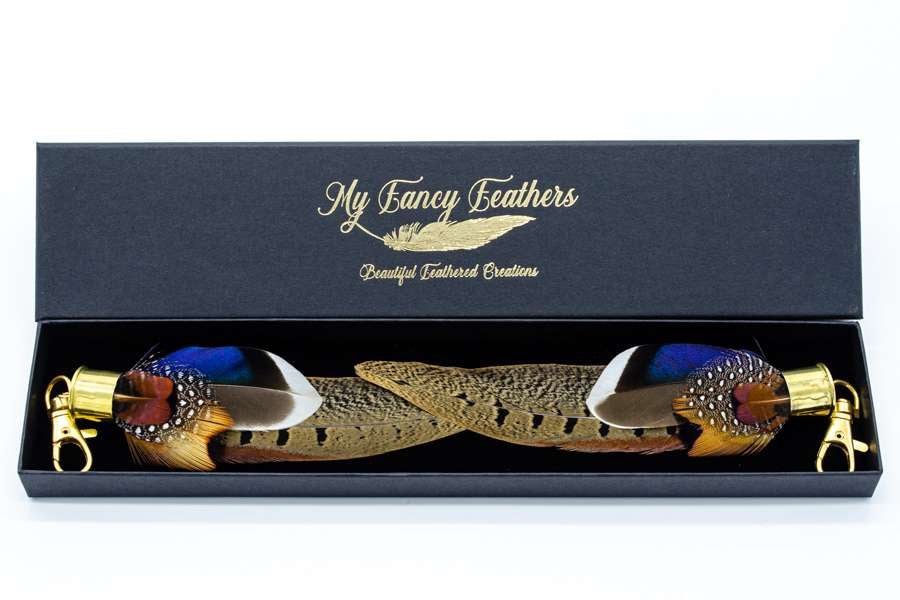 My Fancy Feathers Boot Tassels with mixed feathers.