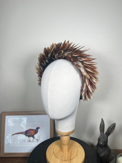 The Olivia, Luxury Velvet Alice Band (Full Feather)