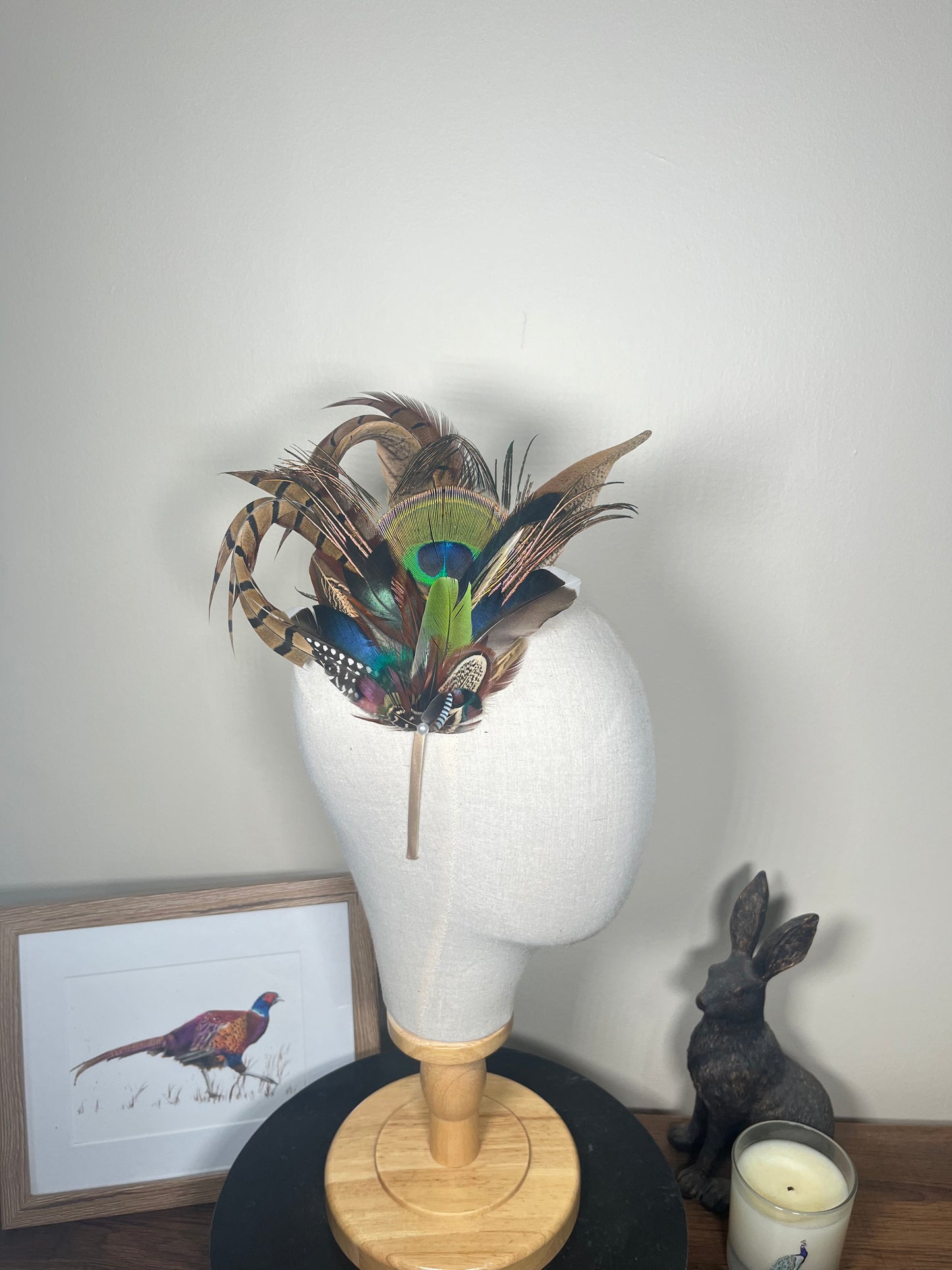Mixed Feather Fascinator - Alice band