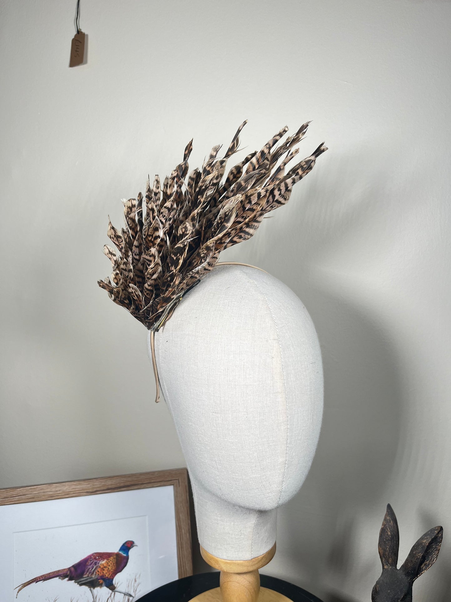 Hen Pheasant Twist Feather Fascinator