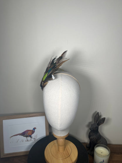 Mixed Feather Fascinator - Alice band