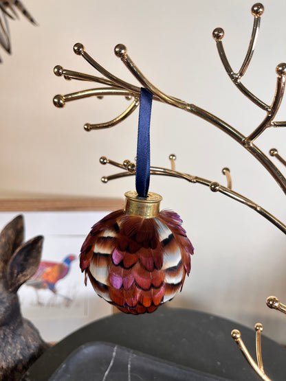 Pheasant and partridge Feather Bauble