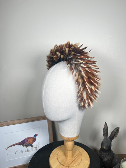 The Olivia, Luxury Velvet Alice Band (Full Feather)