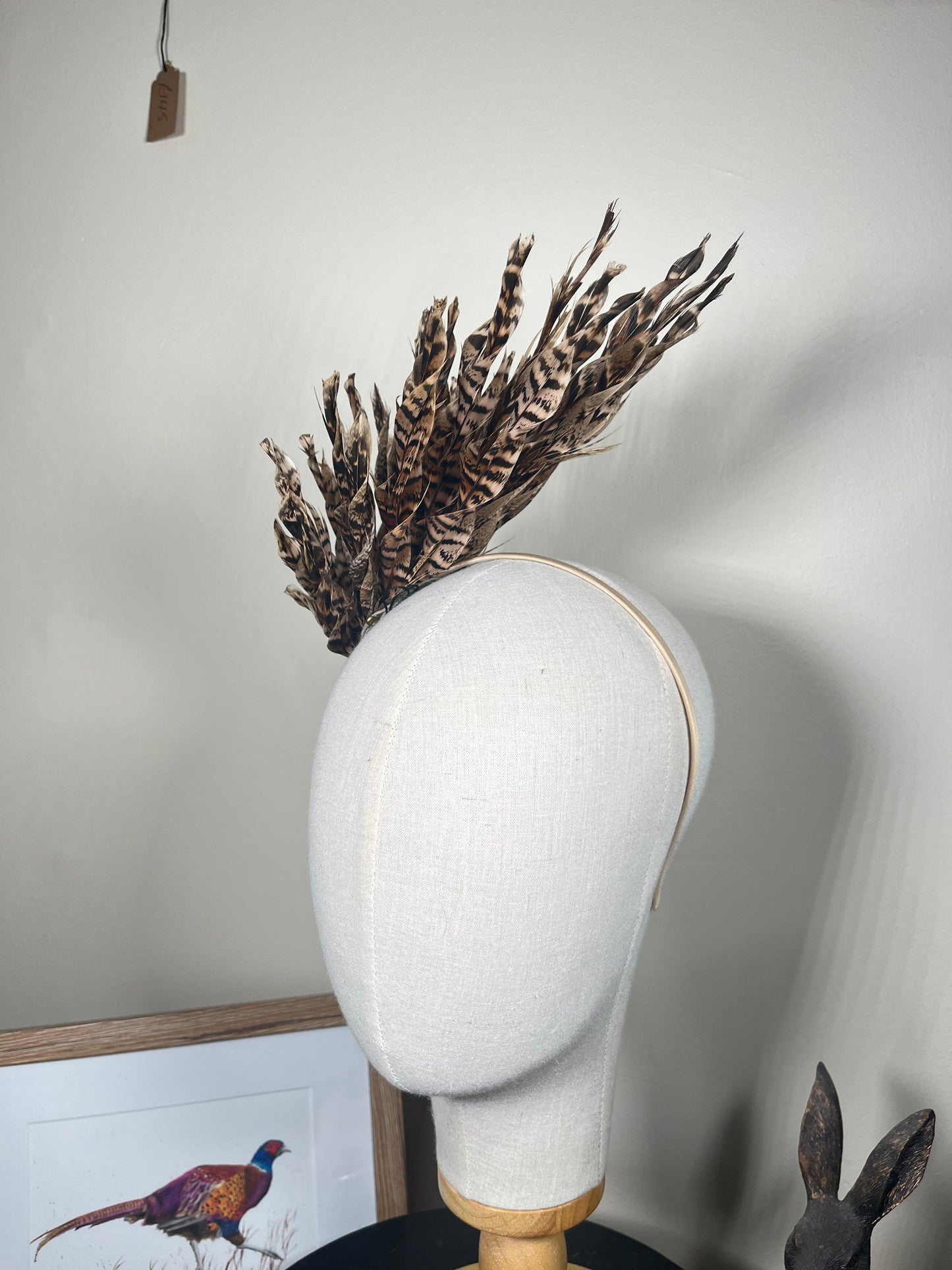 Hen Pheasant Twist Feather Fascinator