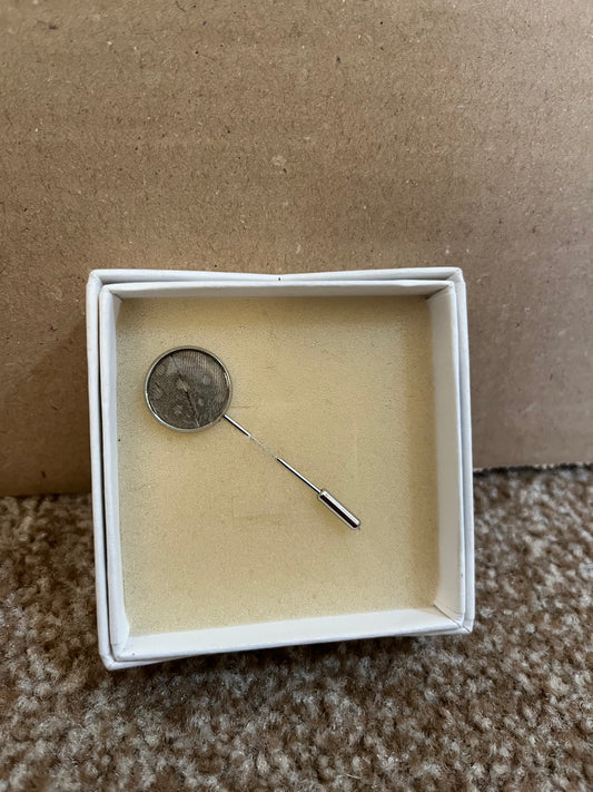 White Guinea Fowl Tie Pin - Seconds