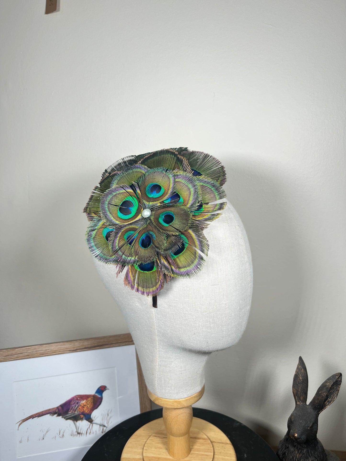 Peacock feather Alice Band