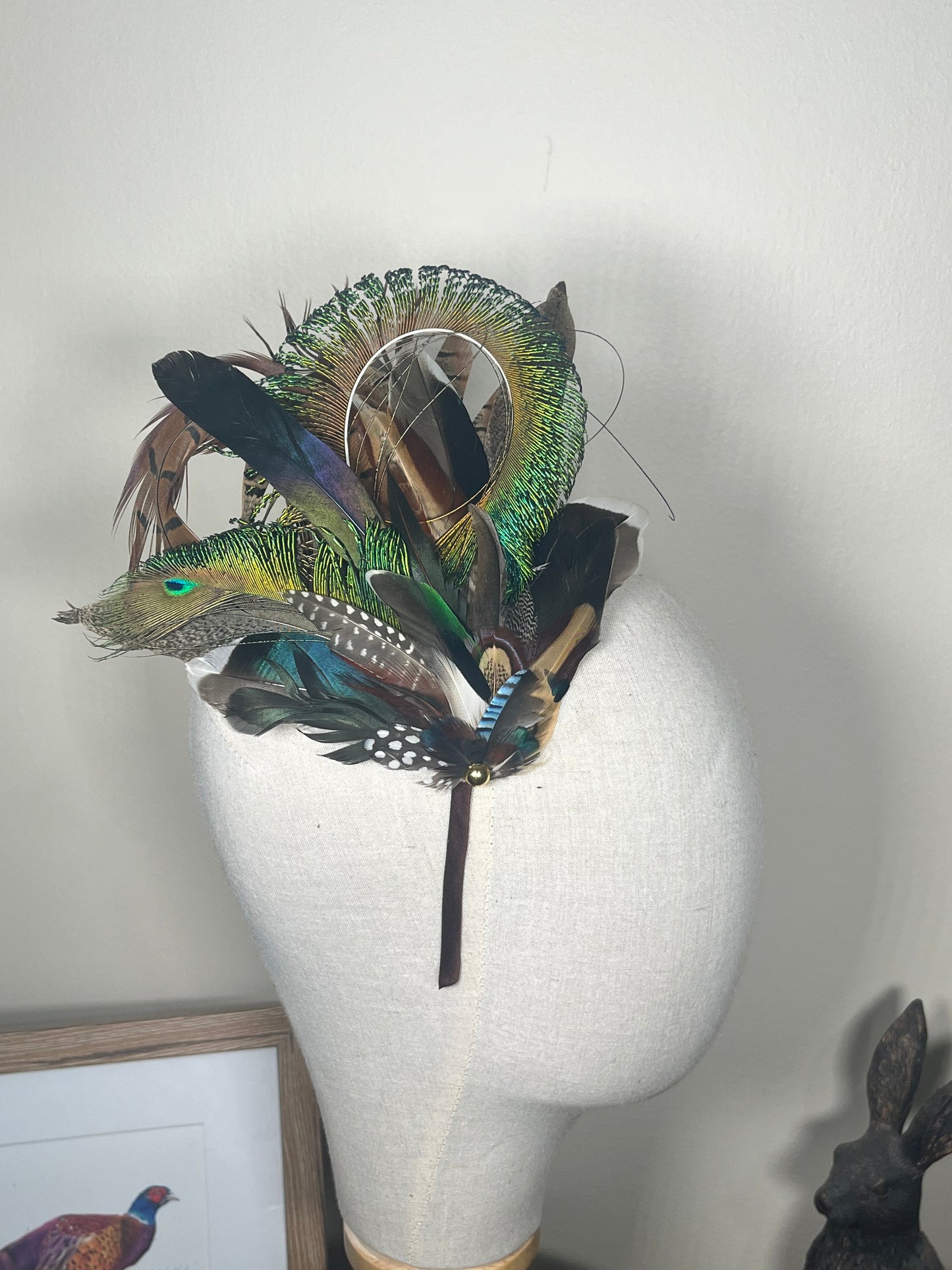 Mixed Feather Fascinator - Alice band
