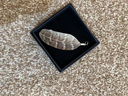 Hen Feather Pendant - Sample