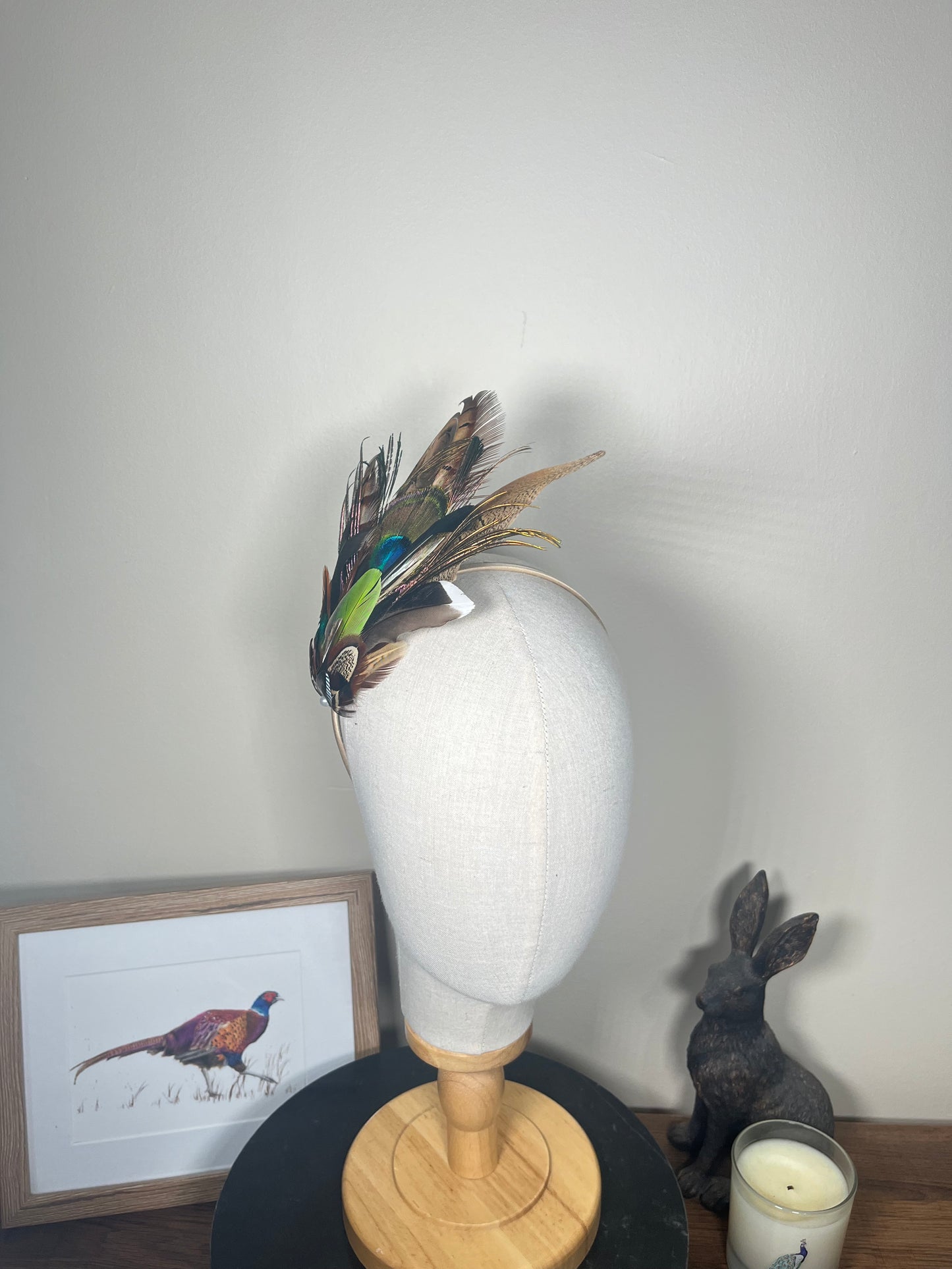 Mixed Feather Fascinator - Alice band