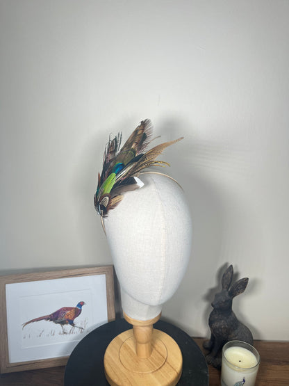 Mixed Feather Fascinator - Alice band