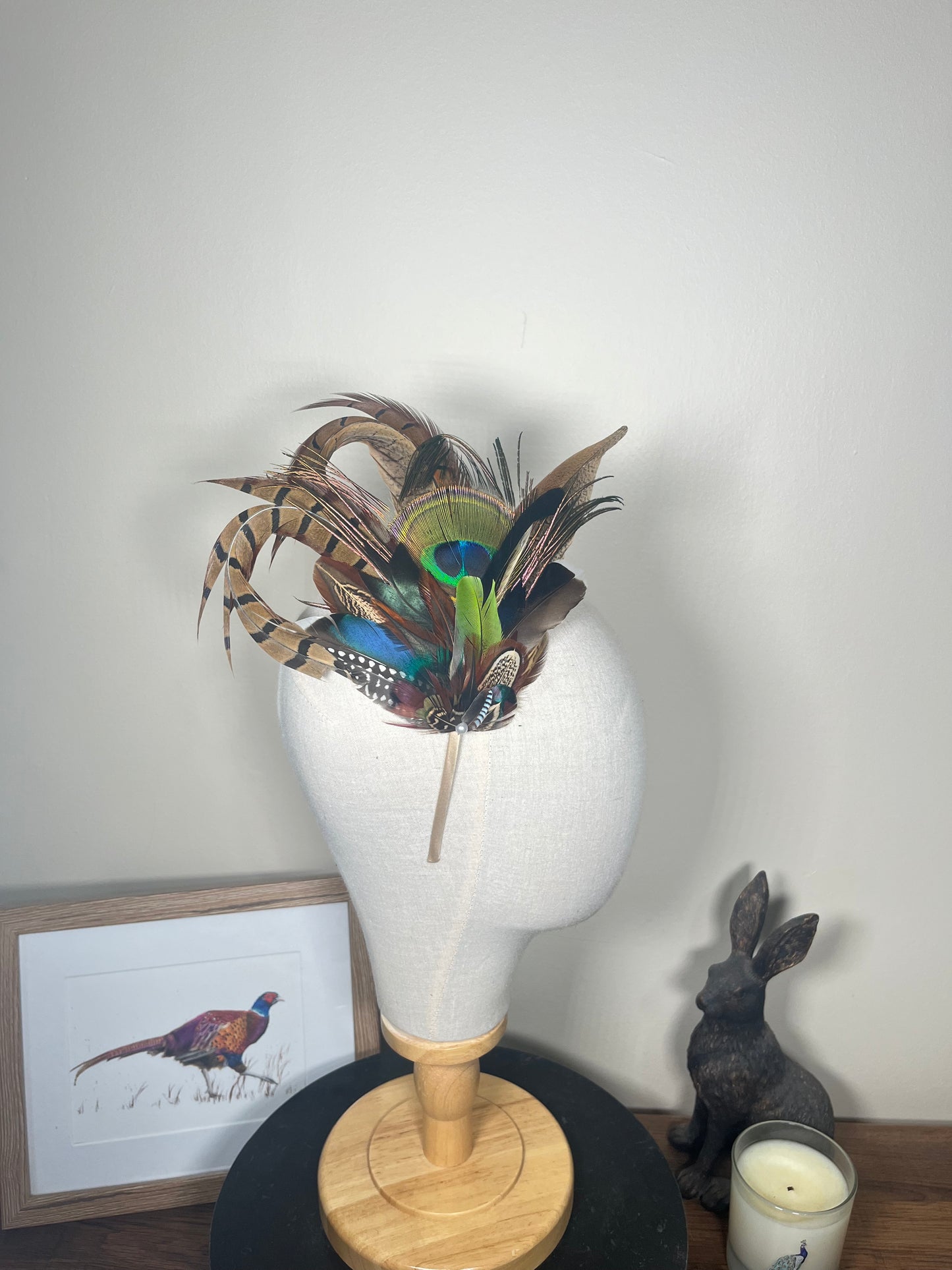 Mixed Feather Fascinator - Alice band