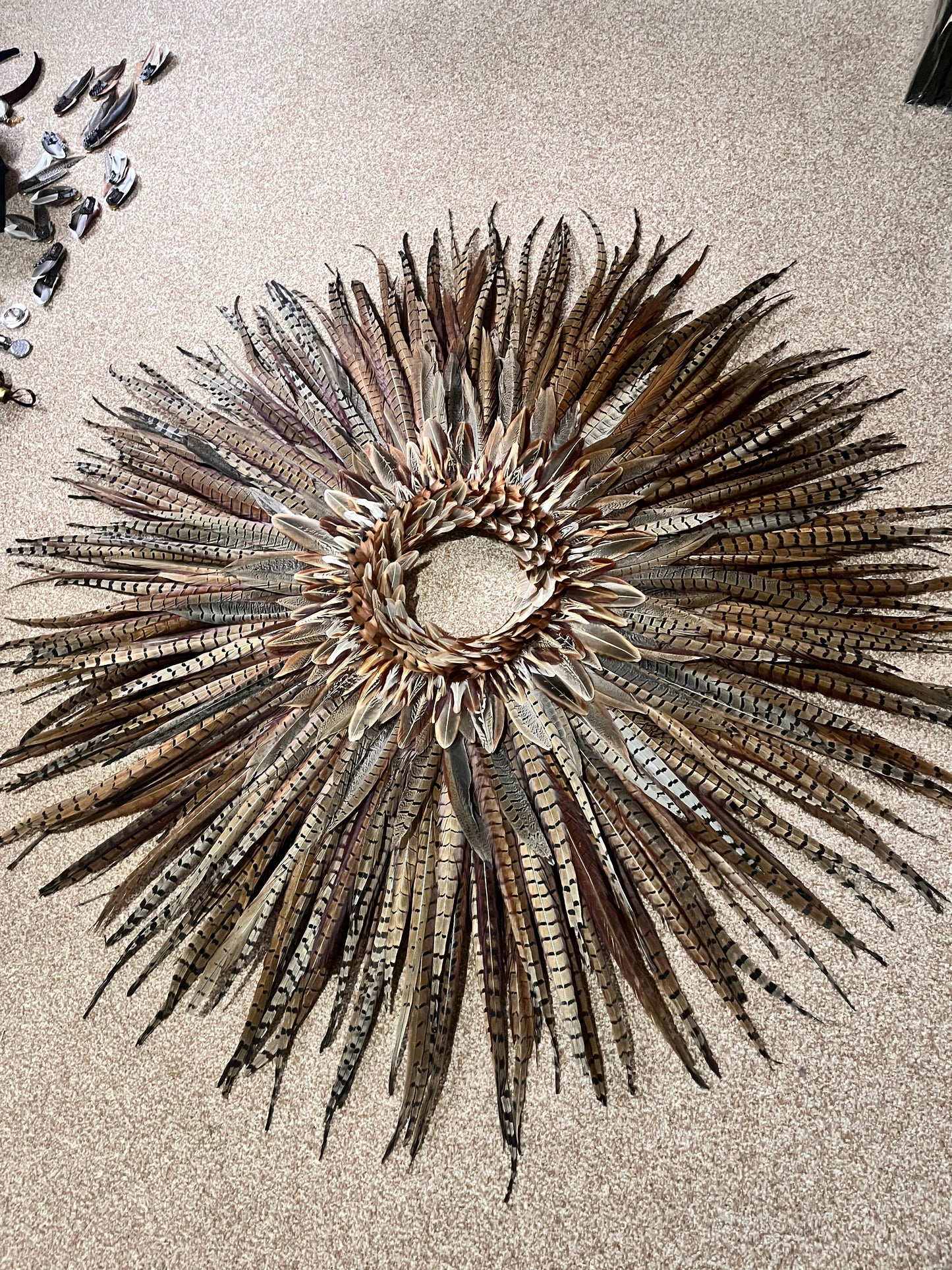 Large Full Feather Tail Wreath -collection only
