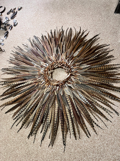 Large Full Feather Tail Wreath -collection only