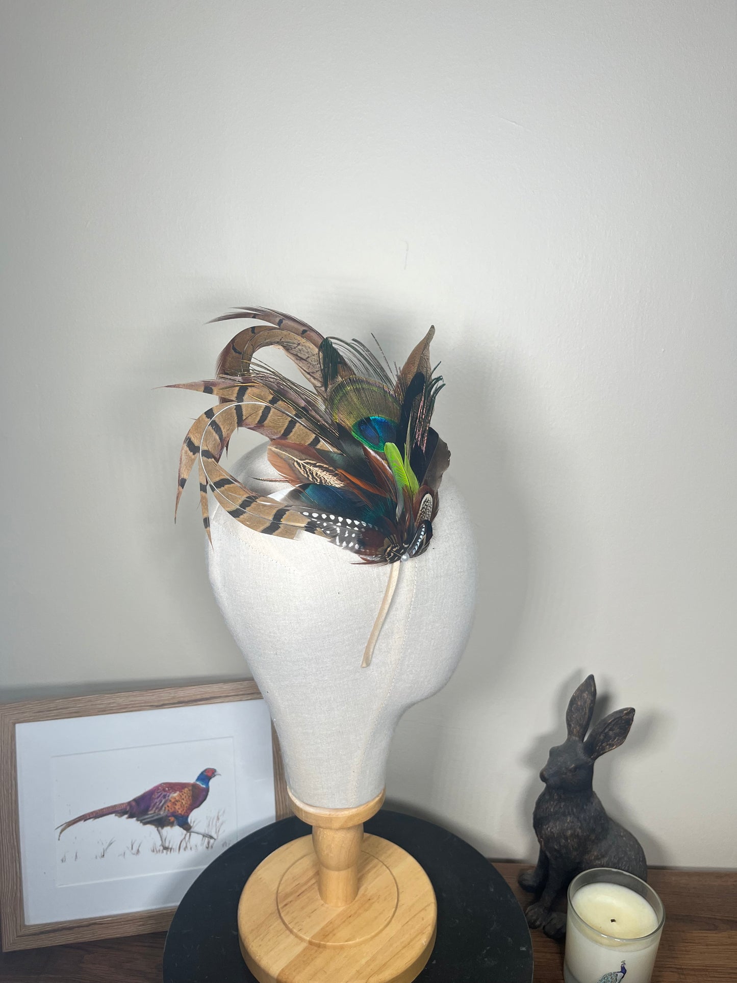 Mixed Feather Fascinator - Alice band