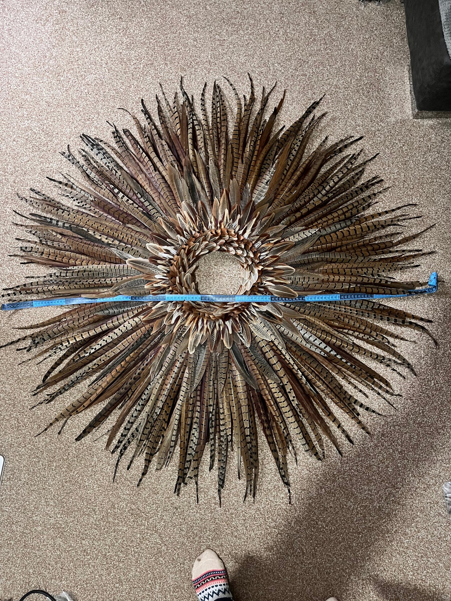 Large Full Feather Tail Wreath -collection only