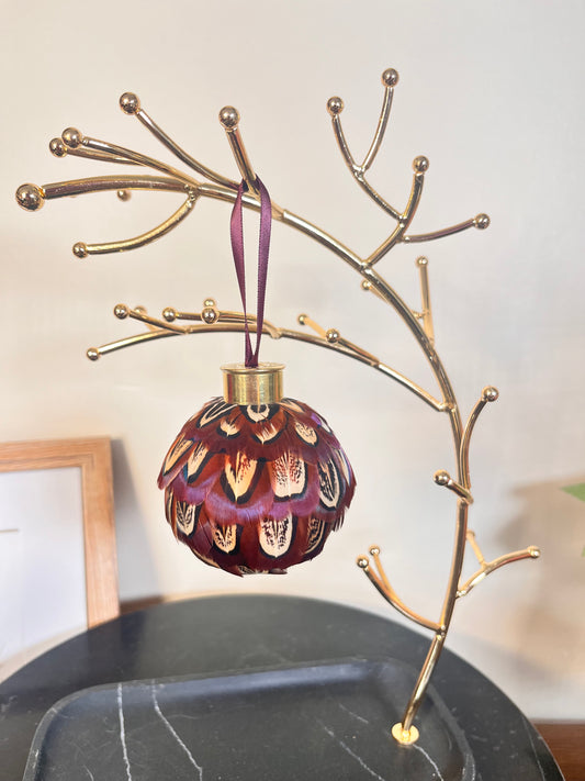 Pheasant Feather Bauble