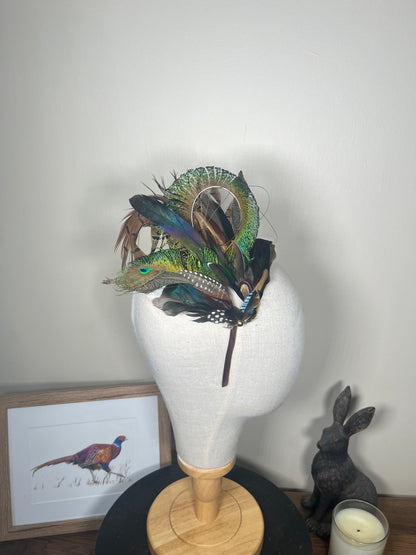 Mixed Feather Fascinator - Alice band