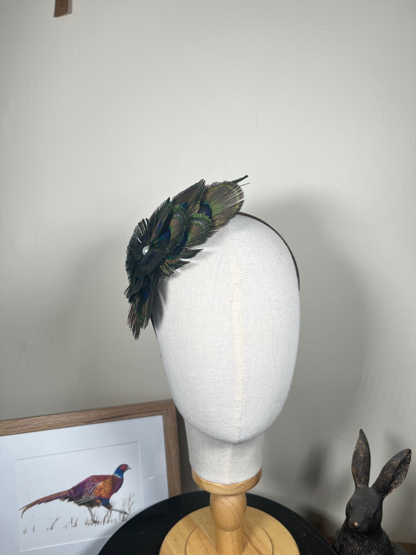Peacock feather Alice Band