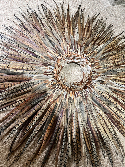 Large Full Feather Tail Wreath -collection only