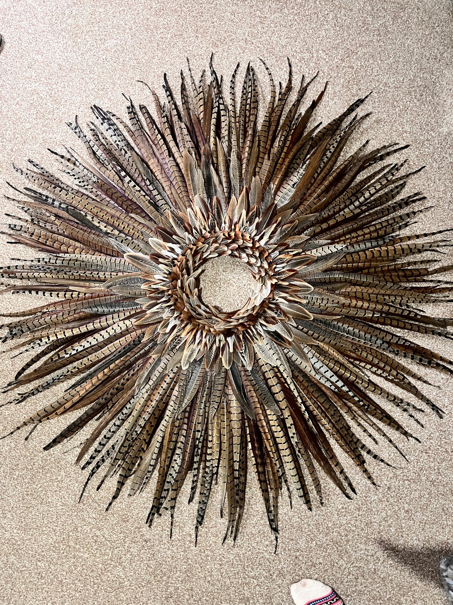 Large Full Feather Tail Wreath -collection only