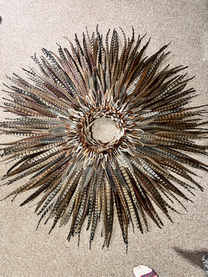 Large Full Feather Tail Wreath -collection only