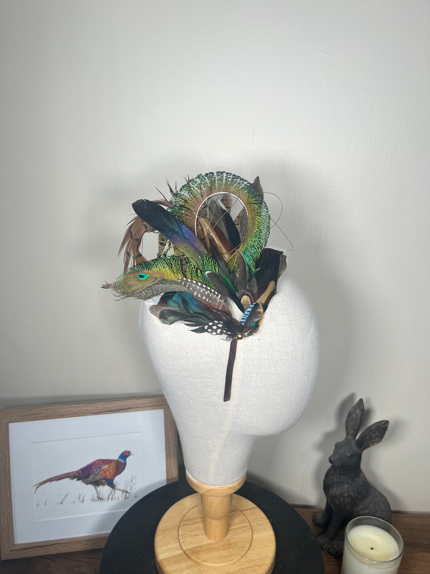 Mixed Feather Fascinator - Alice band