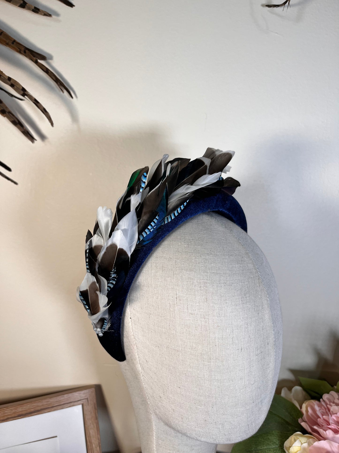 Duck Feather and Jay Velvet Alice Band