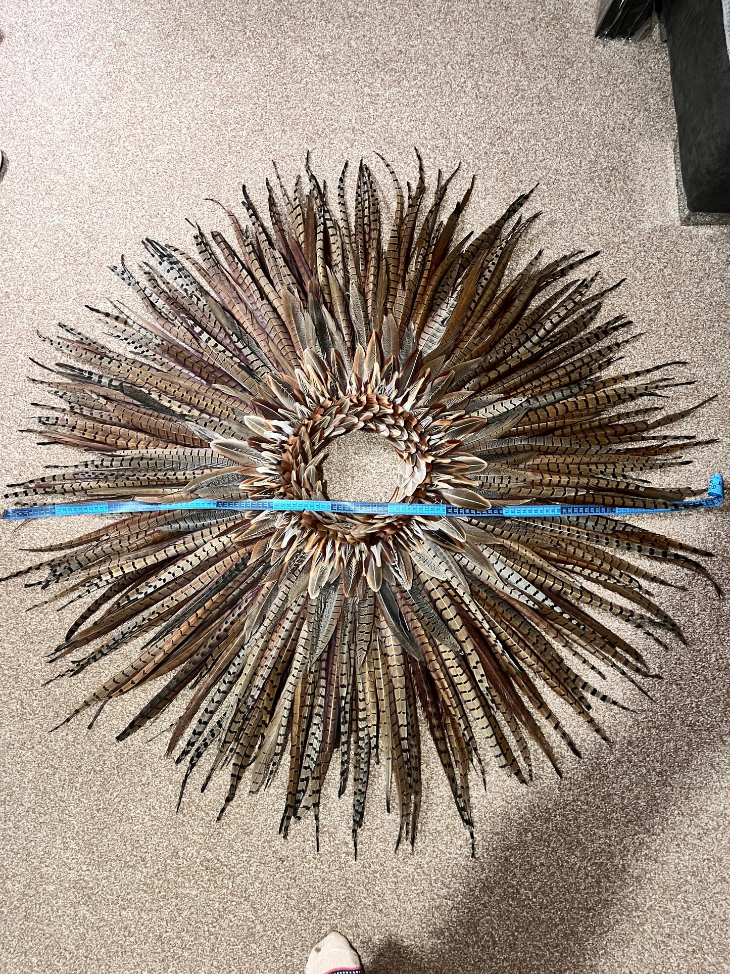 Large Full Feather Tail Wreath -collection only