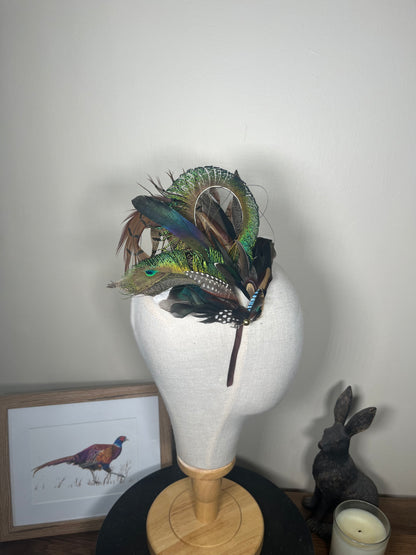 Mixed Feather Fascinator - Alice band