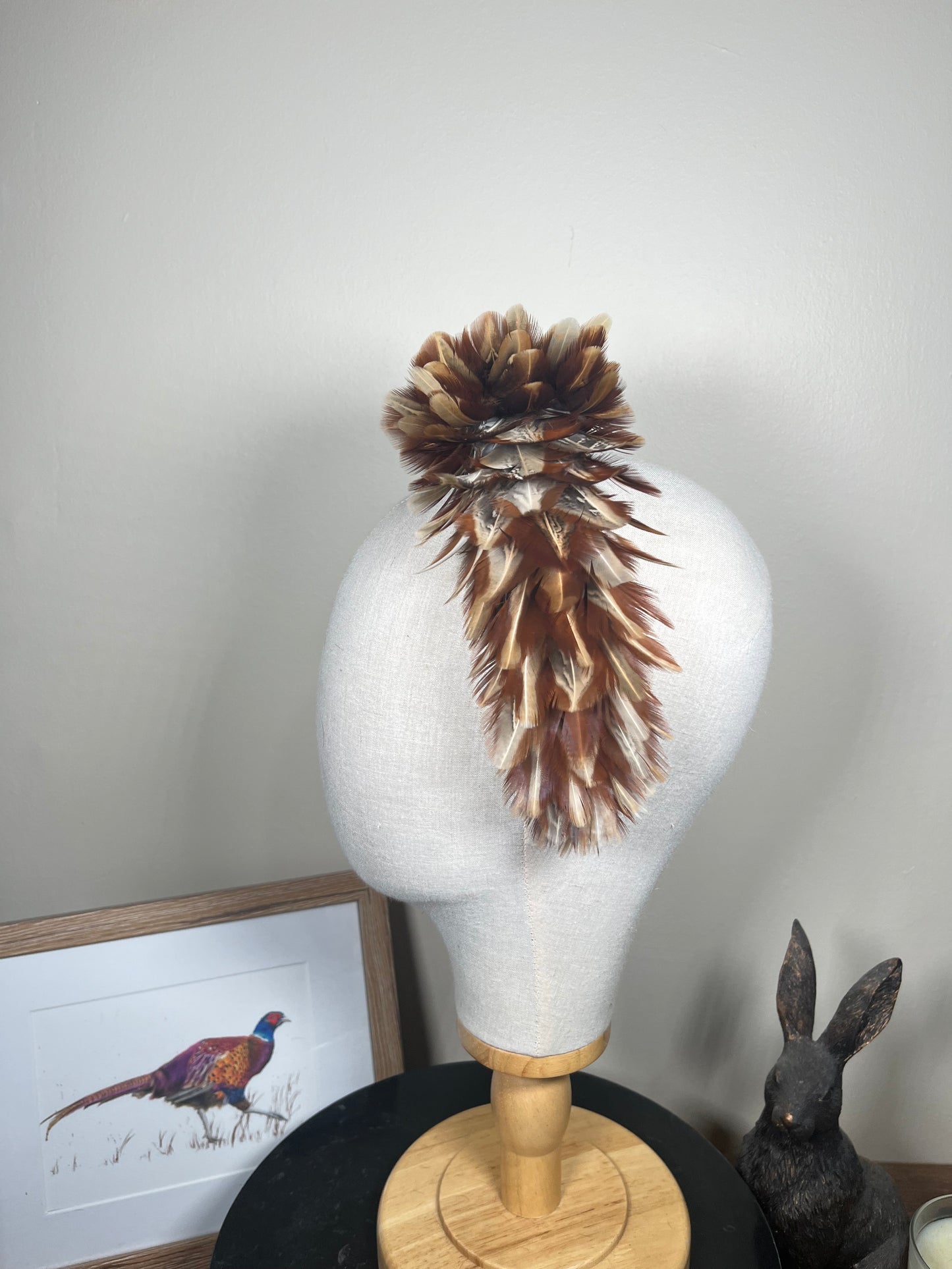 The Olivia, Luxury Velvet Alice Band (Full Feather)