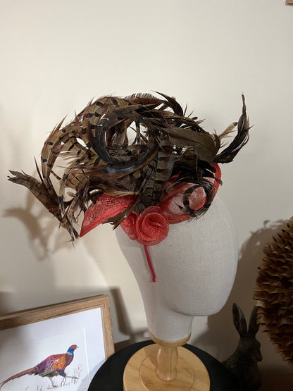 Pheasant Feather Fascinator - Sample