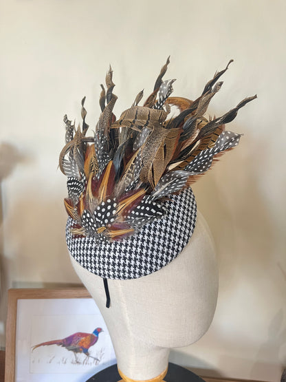 Pheasant and Guinea Fowl Feather Fascinator