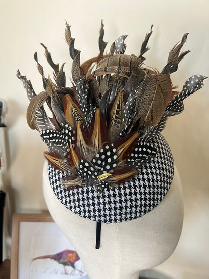 Pheasant and Guinea Fowl Feather Fascinator