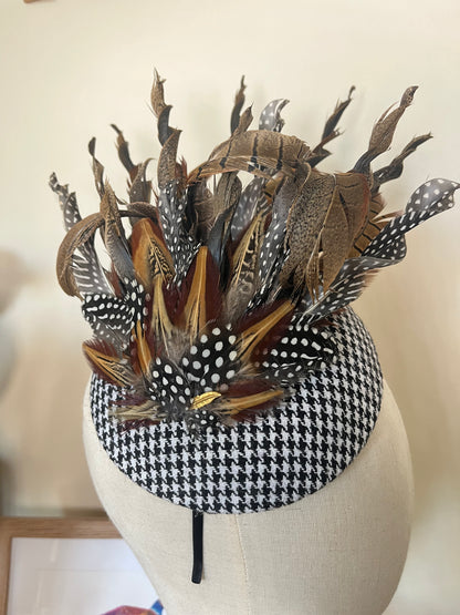 Pheasant and Guinea Fowl Feather Fascinator