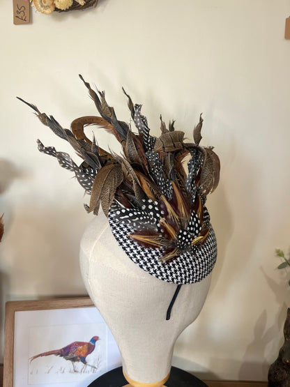 Pheasant and Guinea Fowl Feather Fascinator