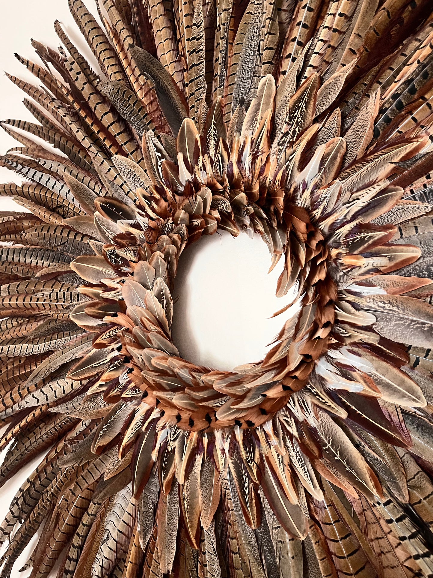 Large Full Feather Tail Wreath -collection only