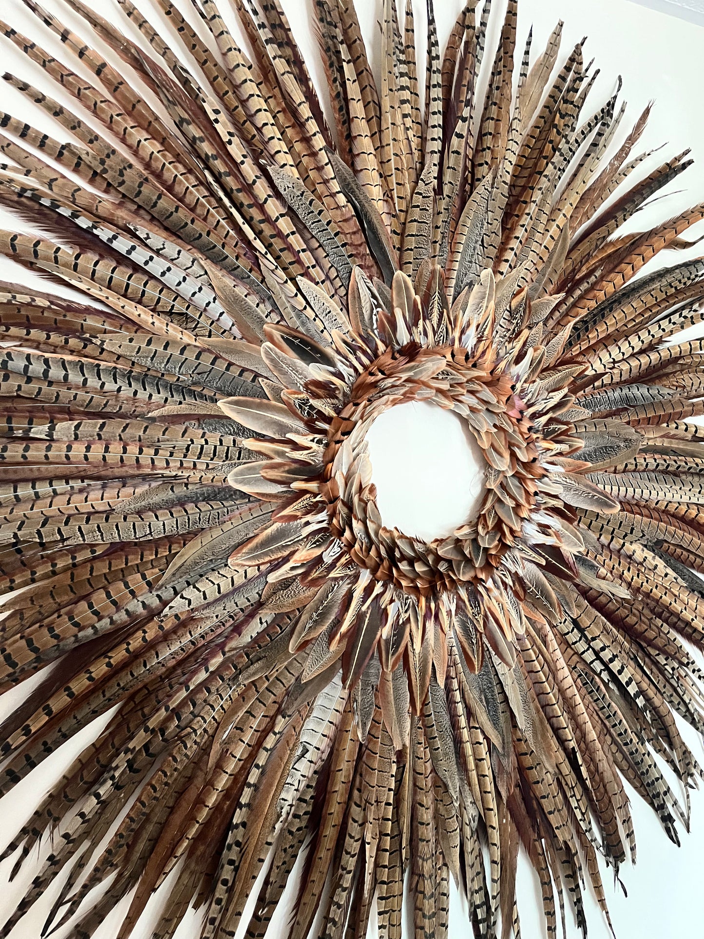 Large Full Feather Tail Wreath -collection only