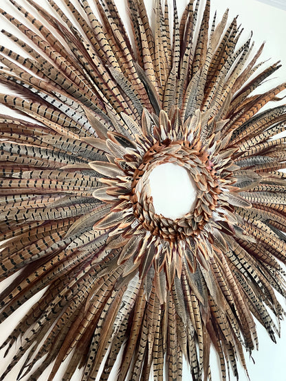 Large Full Feather Tail Wreath -collection only