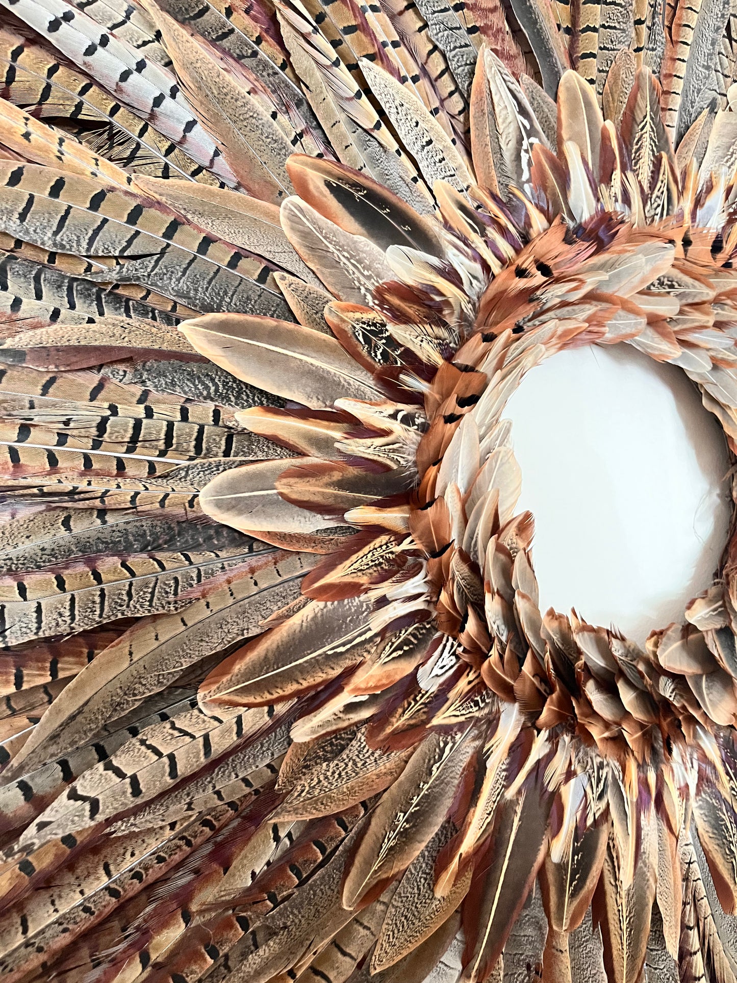 Large Full Feather Tail Wreath -collection only