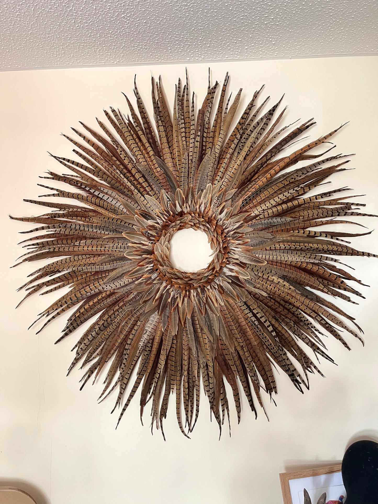 Large Full Feather Tail Wreath -collection only