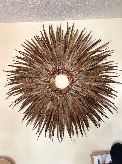 Large Full Feather Tail Wreath -collection only
