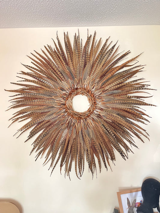 Large Full Feather Tail Wreath -collection only