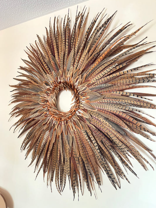Large Full Feather Tail Wreath -collection only