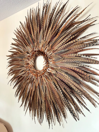 Large Full Feather Tail Wreath -collection only