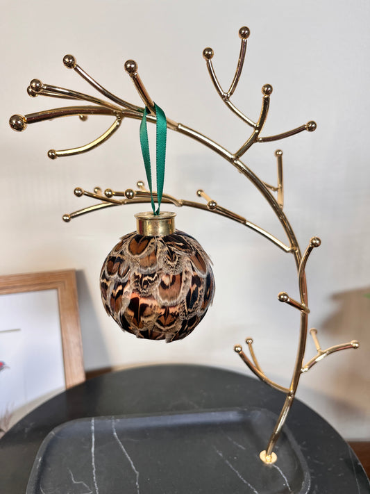 Hen Pheasant Feather Bauble